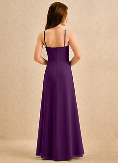 Azazie lolly Girls Formal Robe Demoiselle D'honneur Fillette Robe Trapèze en Mousseline de soie Plissée Grain De Raisin image2