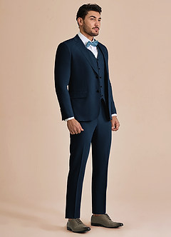 front William Navy Blue Comfort Blend 3-piece suit