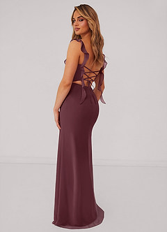 Barbie ♥ Azazie Bridesmaid Dresses Sangria Mermaid Corset Chiffon Dress image3