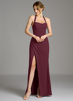 Azazie Serenity Bridesmaid Dresses Cabernet Mermaid Sweetheart Neckline Chiffon Dress image4