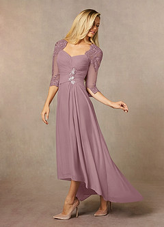 Azazie Anne Mother of the Bride Dresses Dusty Rose Sheath Sweetheart Sequins Lace Dress image7