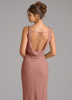 Azazie Rylina Bridesmaid Dresses Cedar Rose Mermaid Pleated Chiffon Dress image2