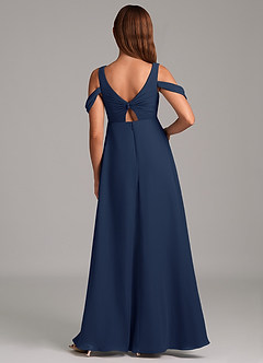 Azazie Rhea Maternity Bridesmaid Dresses A-Line Pleated Chiffon Floor-Length Dress image2