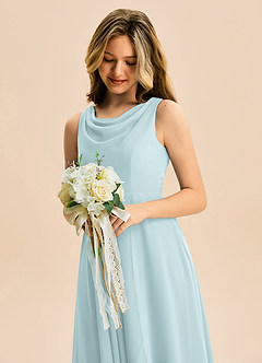 Azazie Mannie Junior Klä av A-Line i Chiffong Plisserad image7