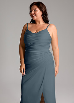 Azazie Deandra Brautjungfernkleider Meerjungfrau-Linie Plissee Stretch-Satin Kleid Zwielichtviolett image6
