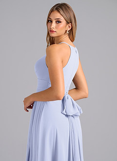 Azazie Denver Bridesmaid Dresses Lavender A-Line Pleated Chiffon Dress image2