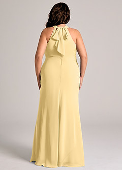 Azazie Doretta Bridesmaid Dresses Butter Mermaid Pleated Chiffon Dress image7