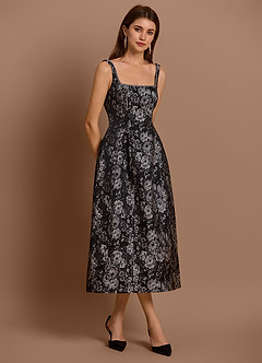Midi jurk Zara Zilver Zwart image5