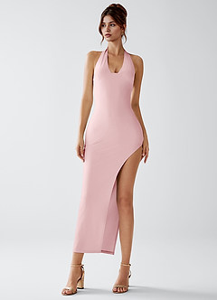 Lorna Powder Pink Stretch Knit Dress image3