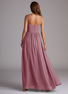 Azazie Calianna Bridesmaid Dresses Vintage Mauve A-Line Off the Shoulder Chiffon Convertible Dress image5