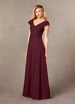 Azazie Rosemarie Kleider für die Brautmutter A-Linie Spitze Kleid Cabernetrot image4