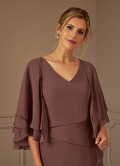 Azazie OHara Abiti per la Madre della Sposa Abito A-Line in Chiffon con Scollo a V Espresso image6