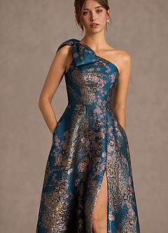 Vestido Floral Verde Azulado Largo Jonelle image5