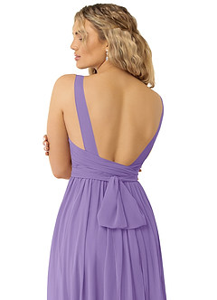 Azazie Kora Bridesmaid Dresses Tahiti A-Line Pleated Chiffon Dress image3