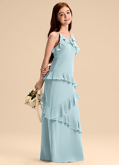 Azazie Evara Junior Mist A-Line Chiffon Dress image1