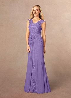 Azazie Jovie Kleider für die Brautmutter A-Linie Spitze Kleid Tahiti image2