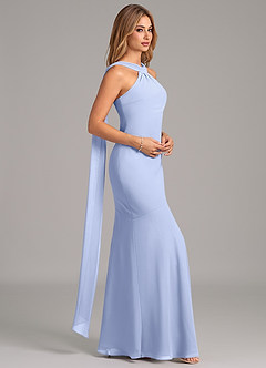 Azazie Kinsley Jurken voor bruidsmeisjes Jurk van Chiffon met Zeemeermin Geplooid Ijs image6