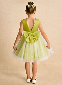 Azazie Esme Robe Demoiselle D'honneur Fillette Robe Princesse en Tulle Arc Citronnelle image8