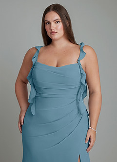 Azazie Jessamine Jurken voor bruidsmeisjes Jurk van Chiffon met Zeemeermin Korset Bermuda image14