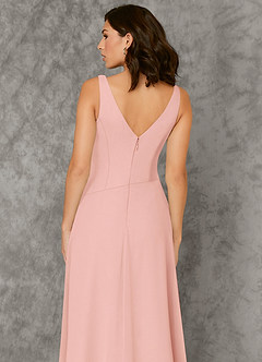 Azazie Kori Bridesmaid Dresses Rosette A-Line Pleated Chiffon Dress image5