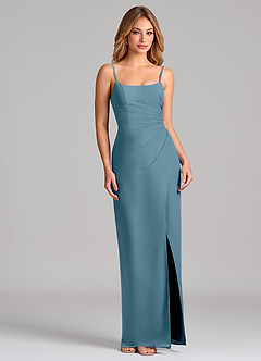 Azazie Calandra Bridesmaid Dresses Bermuda Sheath Pleated Chiffon Dress image5