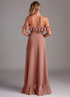 Azazie Lyra Bridesmaid Dresses Cedar Rose A-Line Chiffon Convertible Dress image7