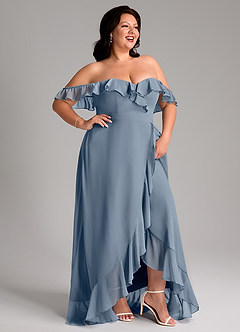 Azazie Lyra Bridesmaid Dresses Twilight A-Line Chiffon Convertible Dress image14