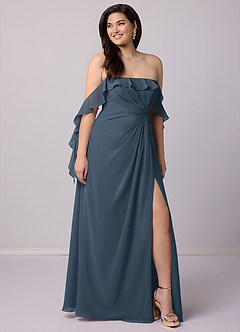 Barbie ♥ Azazie Bridesmaid Dresses Neptune A-Line Off the Shoulder Chiffon Convertible Dress image8