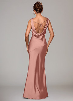 Azazie Rylina Bridesmaid Dresses Rosette Mermaid Stretch Satin Dress image5