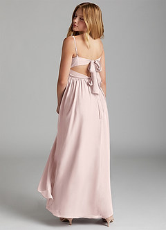 Azazie Zeya Junior Blushing Pink A-Line Chiffon Dress image5