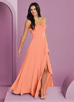 Barbie ♥ Azazie Bridesmaid Dresses Sunset A-Line Sweetheart Neckline Chiffon Dress image4