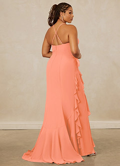 Christian Siriano Bridal for Azazie 1006 Bridesmaid Dresses Sunset Mermaid Ruched Chiffon Dress image15