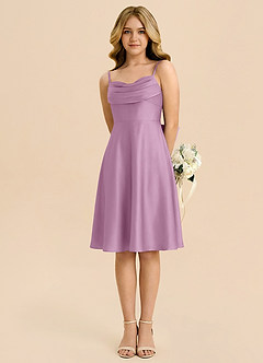 Azazie Bear Junior Wisteria A-Line Sweetheart Neckline Stretch Satin Dress image5