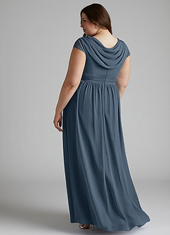 Azazie Organa Bridesmaid Dresses Neptune A-Line Pleated Chiffon Dress image10