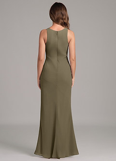 Azazie Allettie Bridesmaid Dresses Willow Green Mermaid Chiffon Dress image2