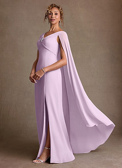 Azazie Boudica Mère de la mariée Robes Robe Trapèze en Mousseline de soie Plissée Frostiges Flieder image2