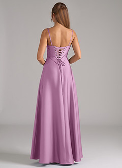 Azazie Valentine Suknie dla druhen Linia A Gorset Satyna elastyczna Do ziemi Sukienka image5