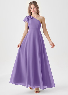 Azazie Arabella Junior Tahiti A-Line Ruched Chiffon Dress image1