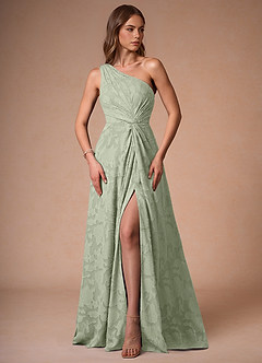 Hermosa Pistachio One Shoulder Maxi Dress image3
