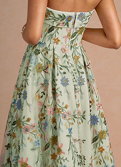 Evangeline Light Green Midi Dress image4
