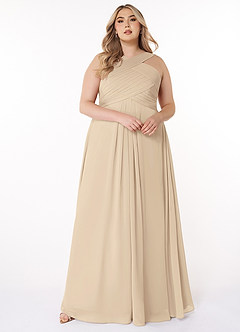 Azazie Kaleigh Bridesmaid Dresses A-Line Pleated Chiffon Floor-Length Dress image7