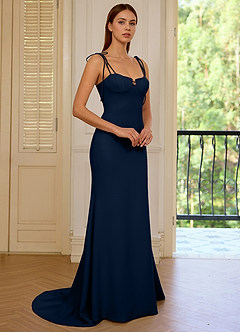 Thalassa Marine Abendkleid mit Schnürung und ozeanischem Ausschnitt image4