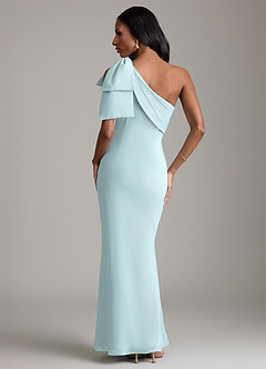 Azazie Yuanna Bridesmaid Dresses Mist Mermaid One Shoulder Chiffon Dress image6