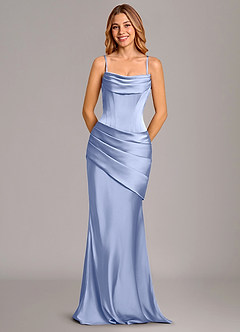 Azazie Pelagia Brudtärnklänningar Klä av Sjöjungfru i Stretch Satin Korsett Is Konvertibel image6