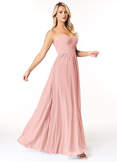 Azazie Lisbon Final Sale Rosette A-Line Sweetheart Neckline Chiffon Dress image1