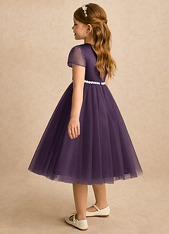 Azazie Kaylor Flower Girl Klänningar Klänning A-linje i Tyll Plisserad image6