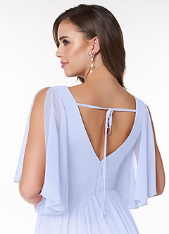 Azazie Temeka Bridesmaid Dresses Lavender A-Line Ruched Chiffon Dress image5