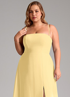 Azazie Wren Bridesmaid Dresses Butter A-Line Side Slit Chiffon Convertible Dress image10