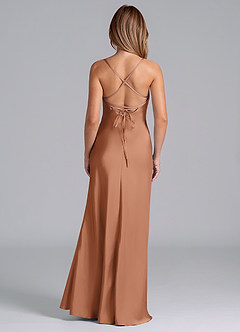 Azazie Seema Bridesmaid Dresses Bronzer Mermaid Corset Stretch Satin Dress image7