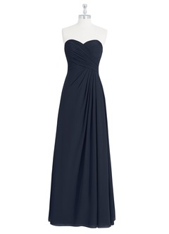 Azazie Arabella Allure Bridesmaid Dresses Dark Navy A-Line Sweetheart Neckline Chiffon Convertible Dress image10